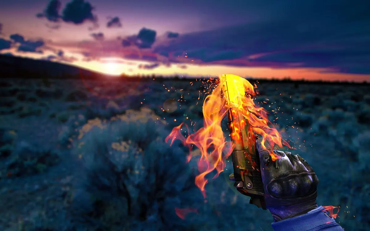 csgo deagle blaze wallpaper