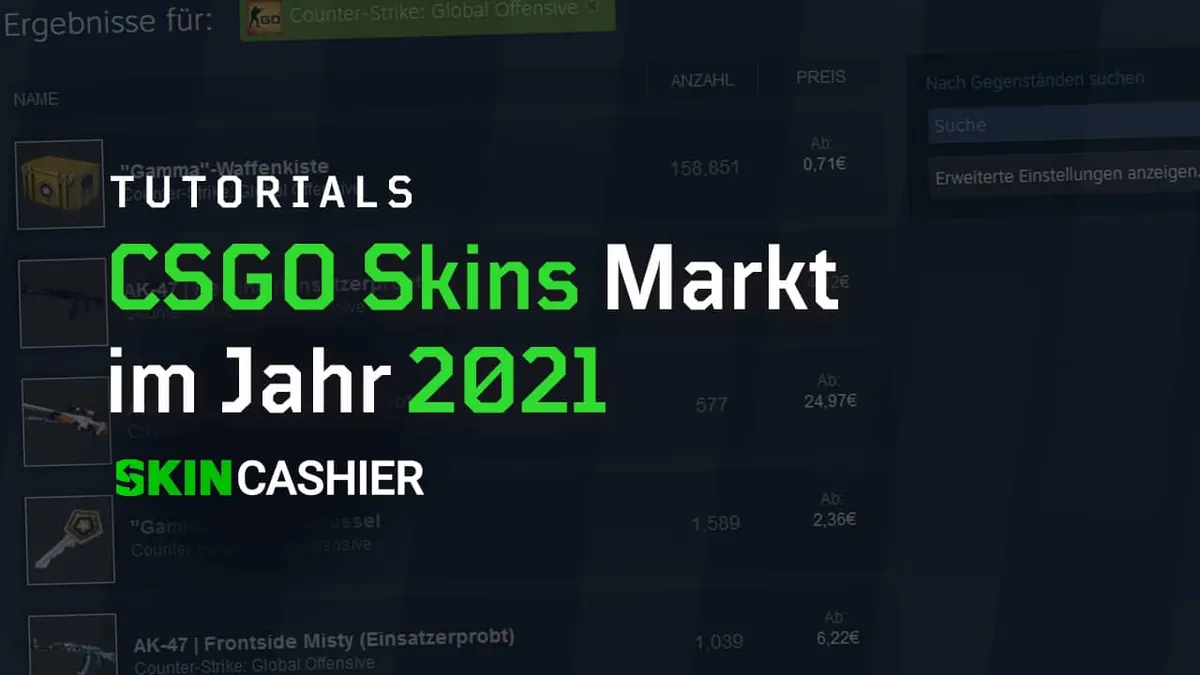 Wie Sie auf einem Marktplatz CSGO Skins kaufen in 2021