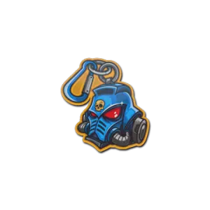 Blue Sticker Primaris Keychain
