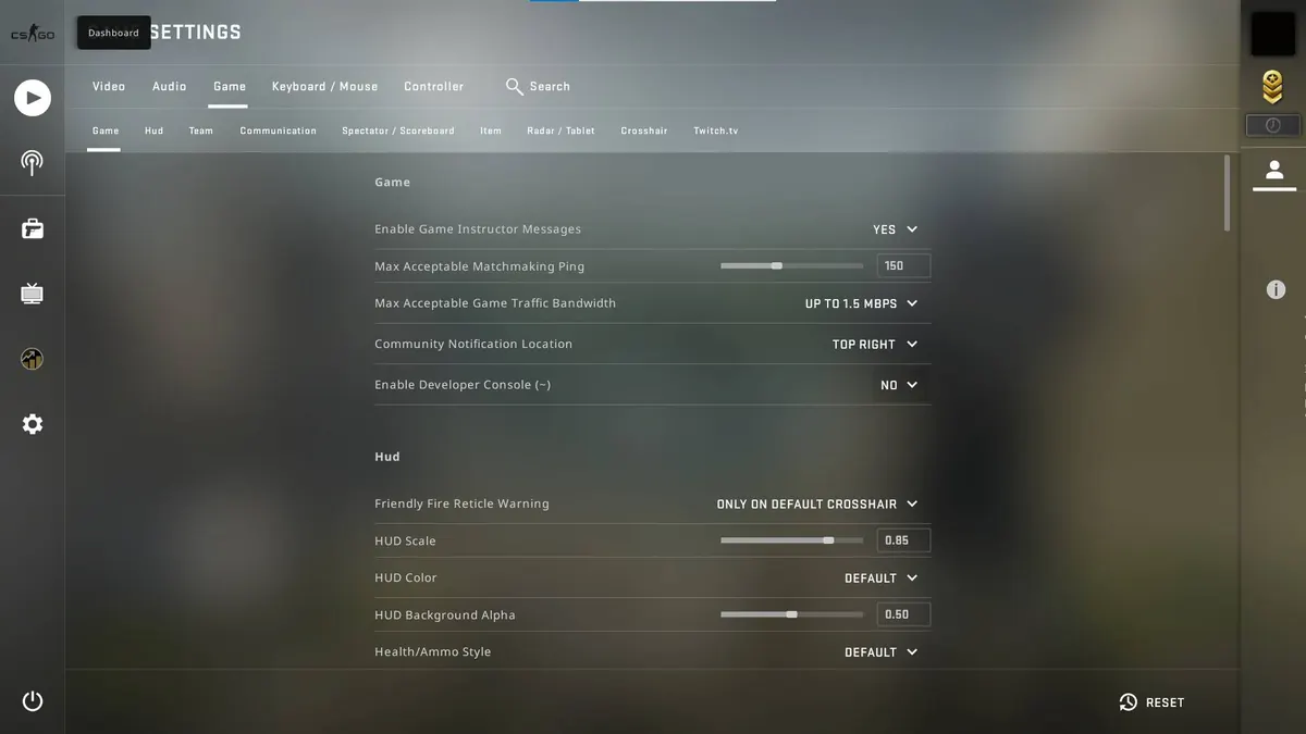 Enable the Left Hand in CS GO