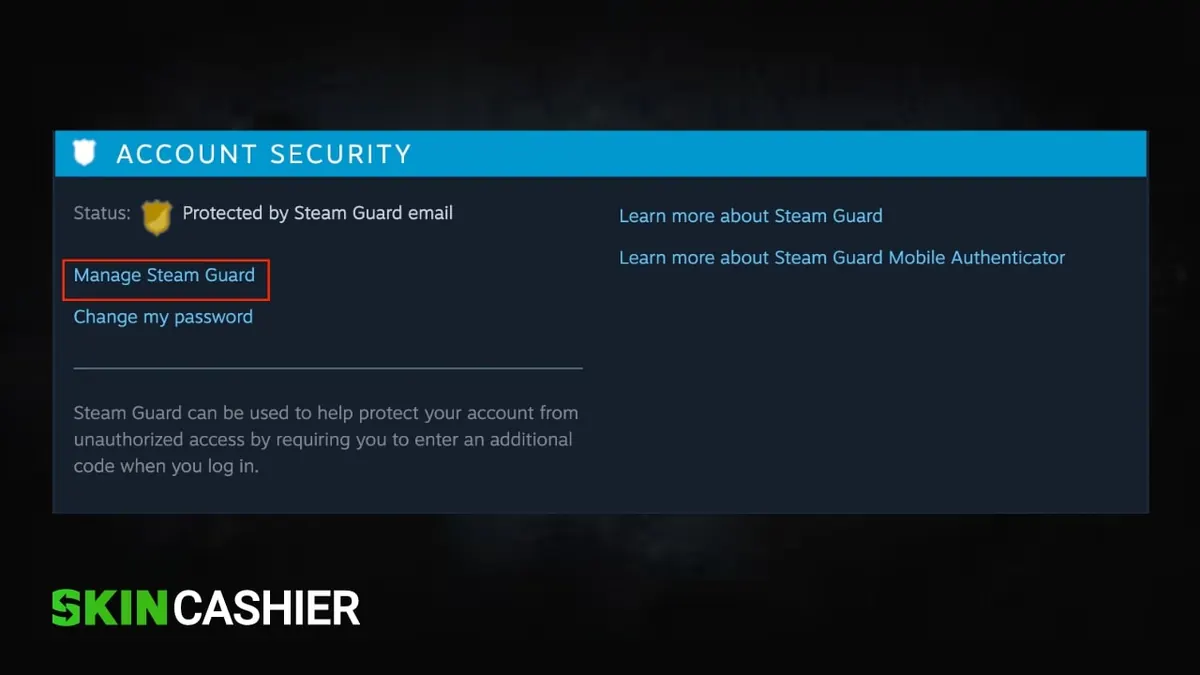 turn on steam guard