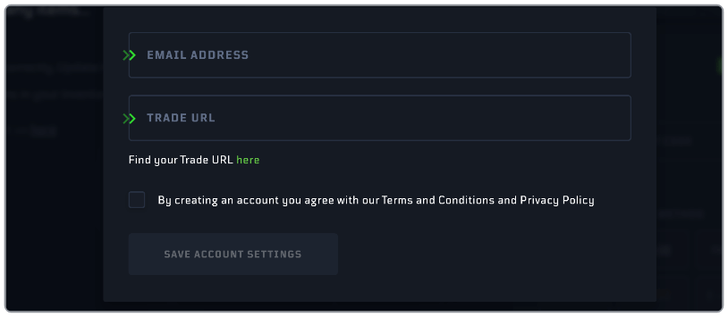 Where is the Steam Trade URL?